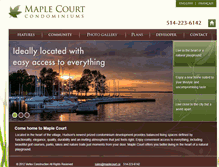 Tablet Screenshot of maplecourt.ca